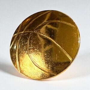 Vintage Basketball Letterman Gold Tone Pin